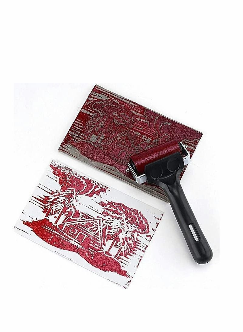 Y&D 2 Pack Soft Rubber Brayer, Brayer Roller Paint Brush Ink Applicator, Sturdy and Durable, with Good Elasticity, Easy to Use, Art Craft Oil Painting Tool (3.8 2.2 inch)  - Image 4