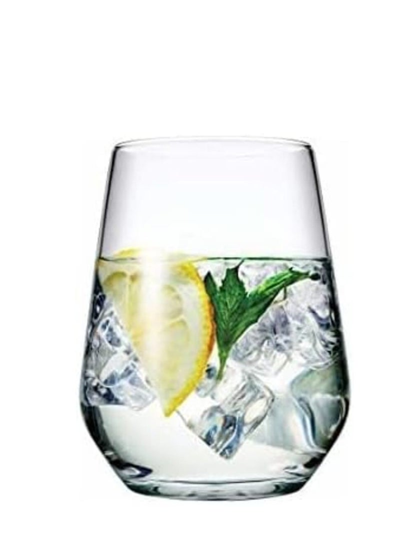 Pasabahce Large Juice and Water Cups Set of 6 - Allegra- (425ml)- Turkey Origin Clear - Image 4