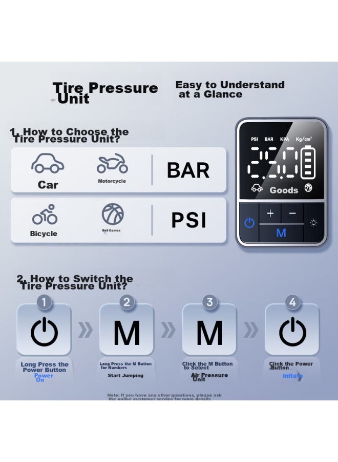 Baseus Car Air Pump, Car Inflator, Bicycle Pump, Electric Wireless, Suitable For Xiaomi Yu7 Air Pump - Image 4