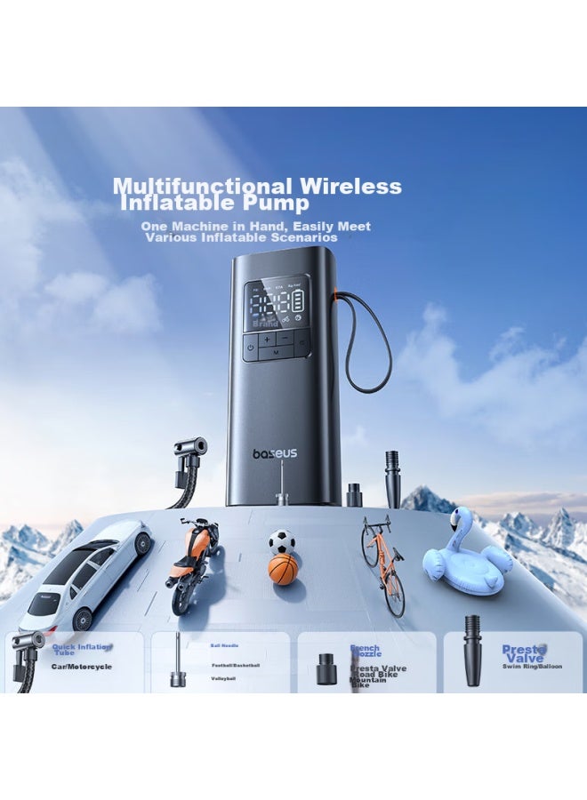 Baseus Car Air Pump, Car Inflator, Bicycle Pump, Electric Wireless, Suitable For Xiaomi Yu7 Air Pump - Image 3