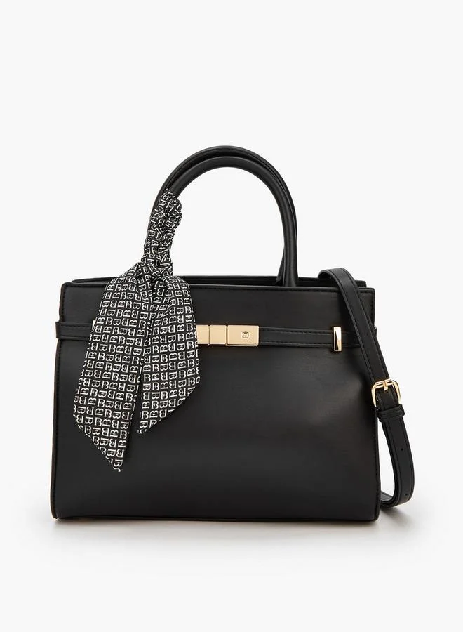 فلورا بيلا من شو إكسبرس حقيبة يد بتفاصيل وشاح وحزام كتف قابل للفصل