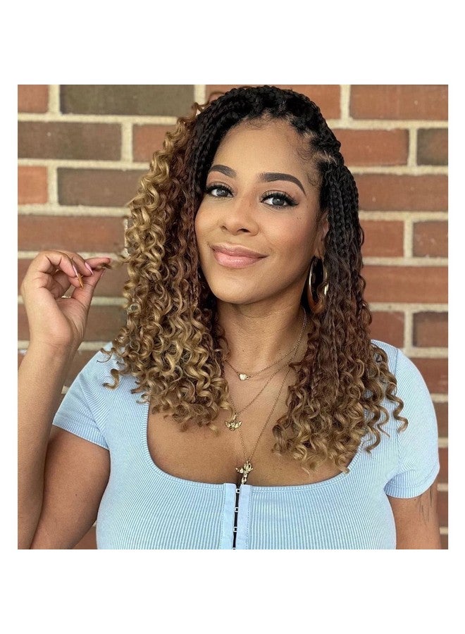 دورساني ضفائر شعر كروشيه من Goddess Box Braids بطول 14 بوصة، ضفائر شعر كروشيه بوهومية مسبقة التشكيل، أطراف مجعدة، 8 عبوات، 3 ضفائر كروشيه للنساء، وصلات شعر مضفرة صناعية (1B/30/27) - Image 1