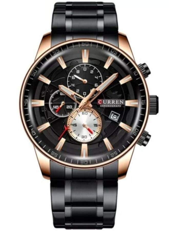 كارين الرجال الفولاذ المقاوم للصدأ المعصم ووتش للماء كرونوغراف العلامة التجارية الفاخرة العسكرية الرياضة ساعة - Image 2