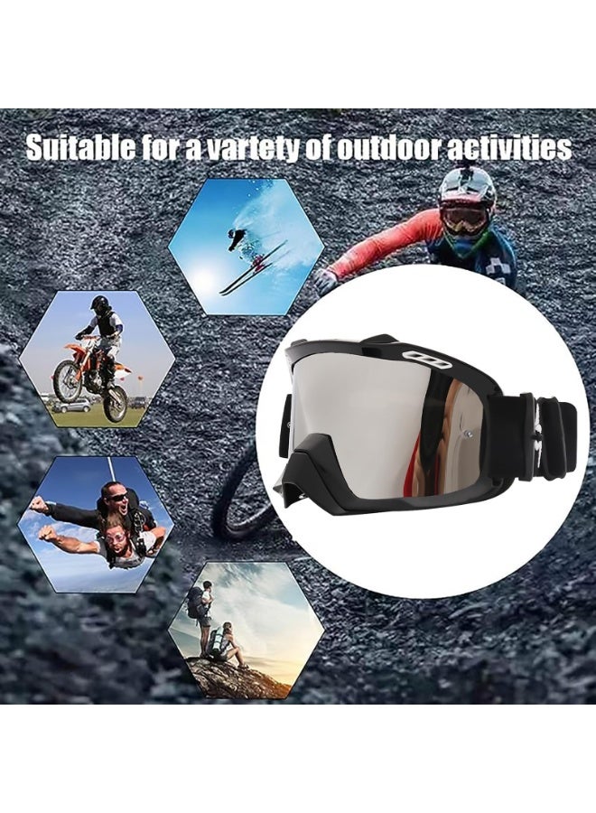 KOWVOWZ Motorcycle Goggles, Windproof Anti Fog Dirt Bike Motorcycle Goggle, Motocross Goggles, Riding Touring Face Mask Dust Proof Racing Goggle for Adults Men Women - Image 2