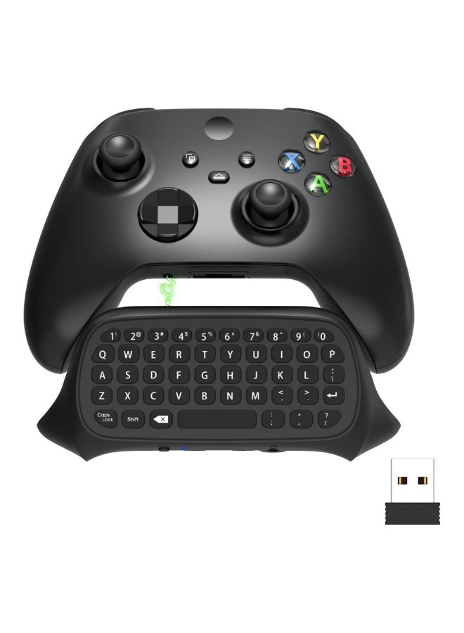 TRASSLE Keyboard for Xbox Series X/S, Wireless 2.4G Ergonomic USB Gamepad Keypad Chatpad with Audio and Headset Jack for Game Live Chat Compatiable with Xbox - Image 1