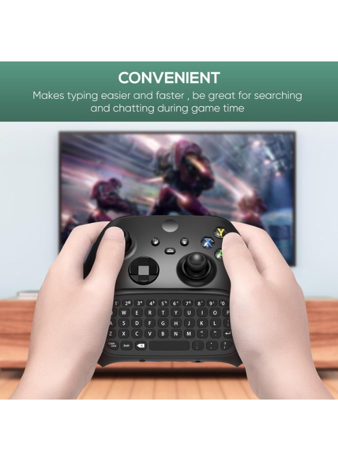 TRASSLE Keyboard for Xbox Series X/S, Wireless 2.4G Ergonomic USB Gamepad Keypad Chatpad with Audio and Headset Jack for Game Live Chat Compatiable with Xbox - Image 3