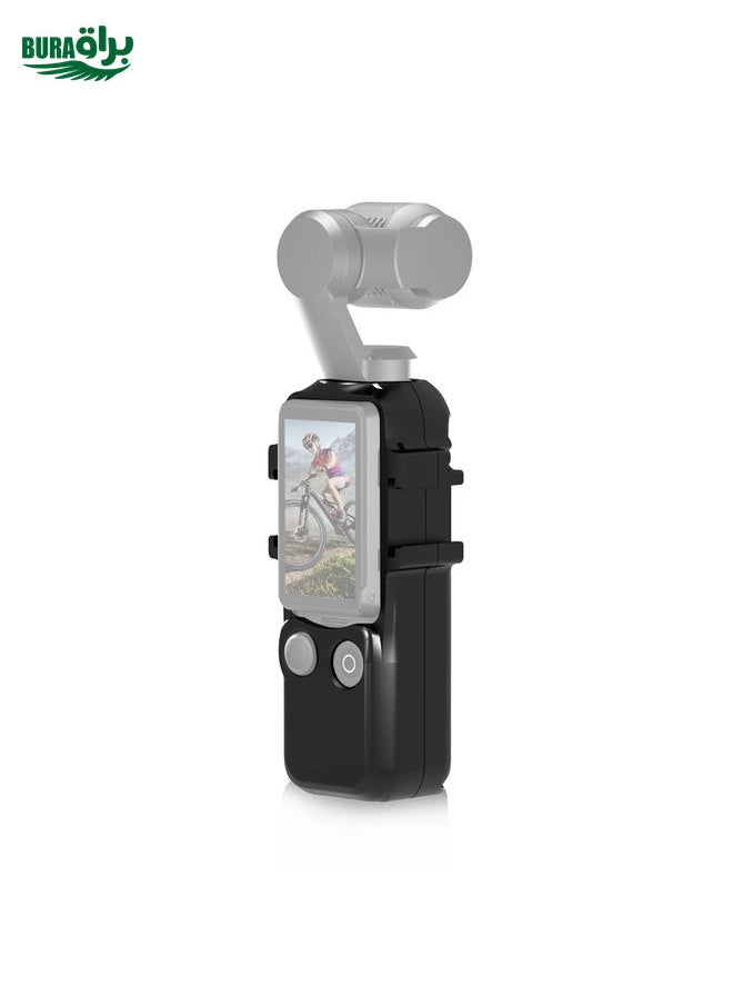 BURAQ For DJI OSMO Pocket 3 PULUZ Metal Protection Frame Cage Adapter Bracket with Dual Cold Shoes (Black)  - Image 1