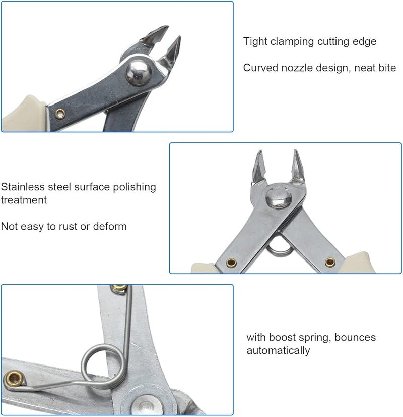 قاطع الفولاذ المقاوم للصدأ الإلكتروني لسحب الأسلاك كماشة للطرد لصناعة الحرف اليدوية - Image 5