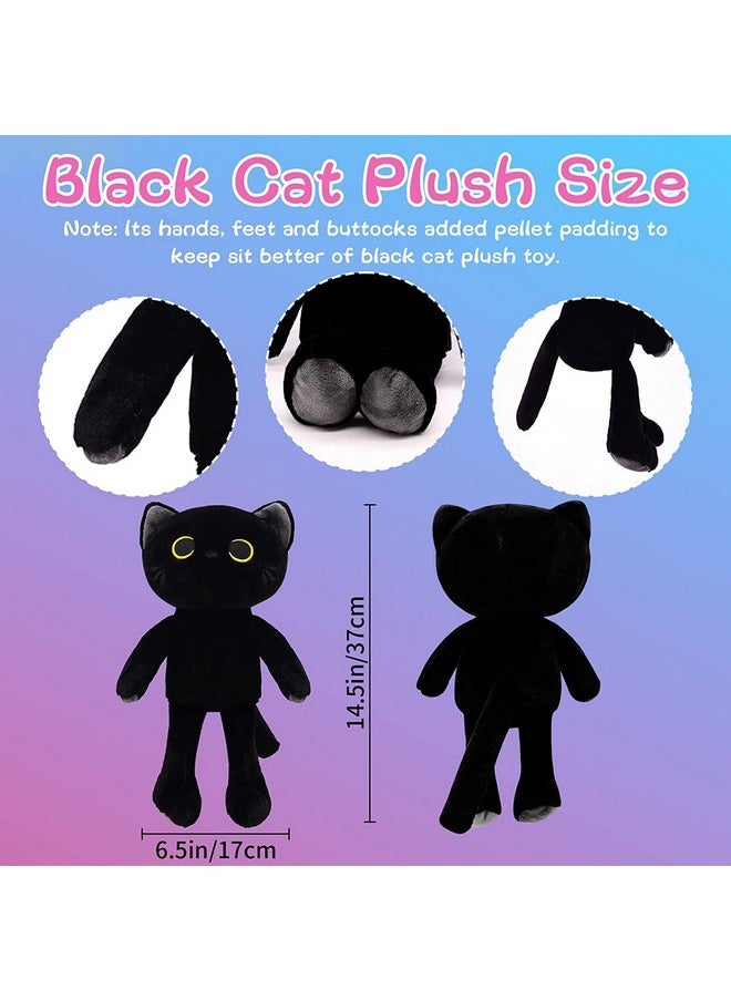 AVSHUB AVSHUB Cat Plush Toy Cotton Soft Toy Stuffed Animals Birthday Gift Babies for New Born, Girls, Boy, Home Decor - Black  - Image 4