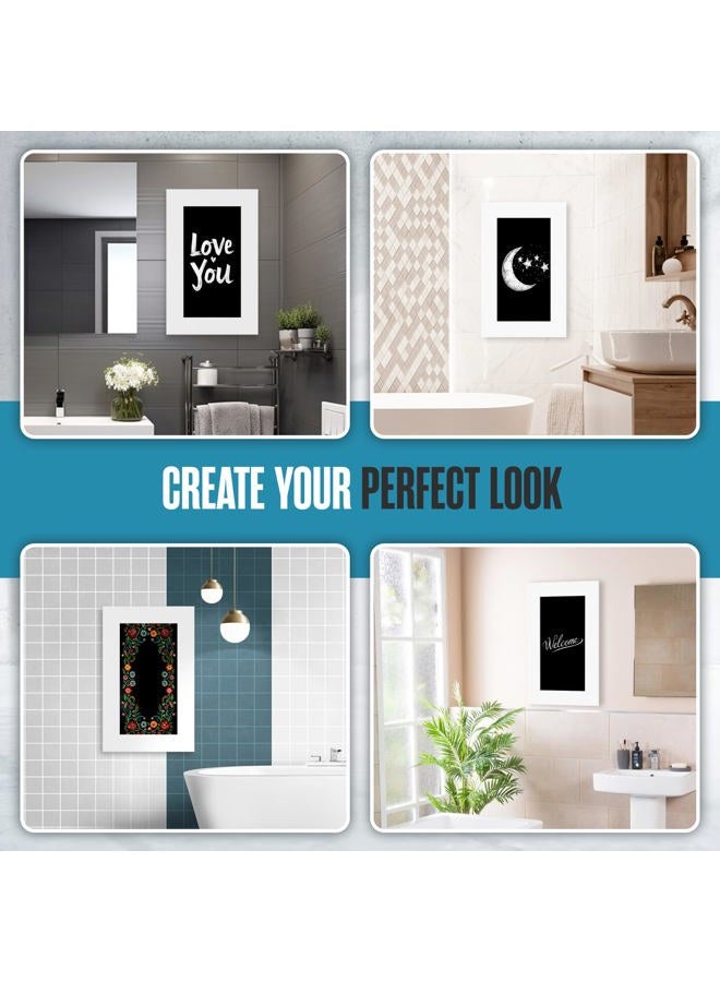 Houseables Medicine Cabinet No Mirror, Recessed Medicine Cabinet, Hidden in Wall Niche, Without Mirror, Chalkboard, Concealed, Built in, Between Stud Shelf Insert, for Bathroom Storage, 14x24 Inch (17x27) - Image 3