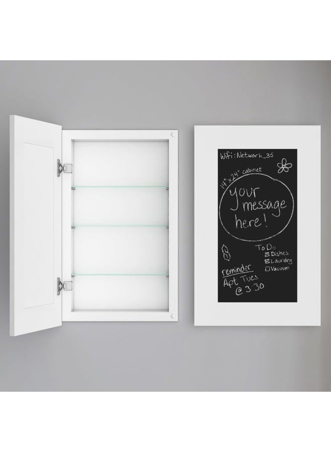 Houseables Medicine Cabinet No Mirror, Recessed Medicine Cabinet, Hidden in Wall Niche, Without Mirror, Chalkboard, Concealed, Built in, Between Stud Shelf Insert, for Bathroom Storage, 14x24 Inch (17x27) - Image 1