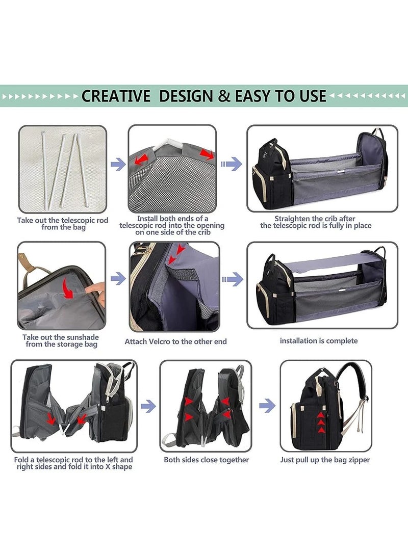 Chicco Multi-Function Baby Diaper Bag with Foldable Baby Bed - Image 2