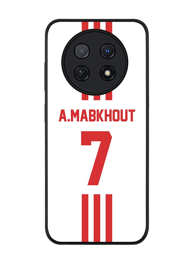 Stylizedd Rugged Black edge case for Huawei Nova Y91 4G  Huawei Enjoy 60X, Slim fit Soft Case Flexible Rubber Edges Anti Drop TPU Gel Thin Cover -  Football Team - UAE, Player Name - A.Mabkhout - Image 1