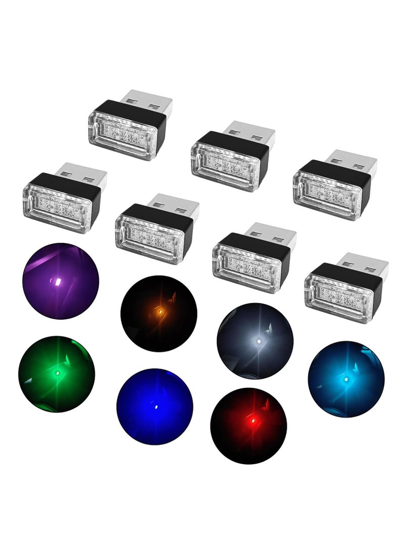 LAIAOCISI USB LED Car Decor Interior Atmosphere Lamp, Mini Night Ambient Lighting, Laptop Decoration Lighting(7 Colors) - Image 1