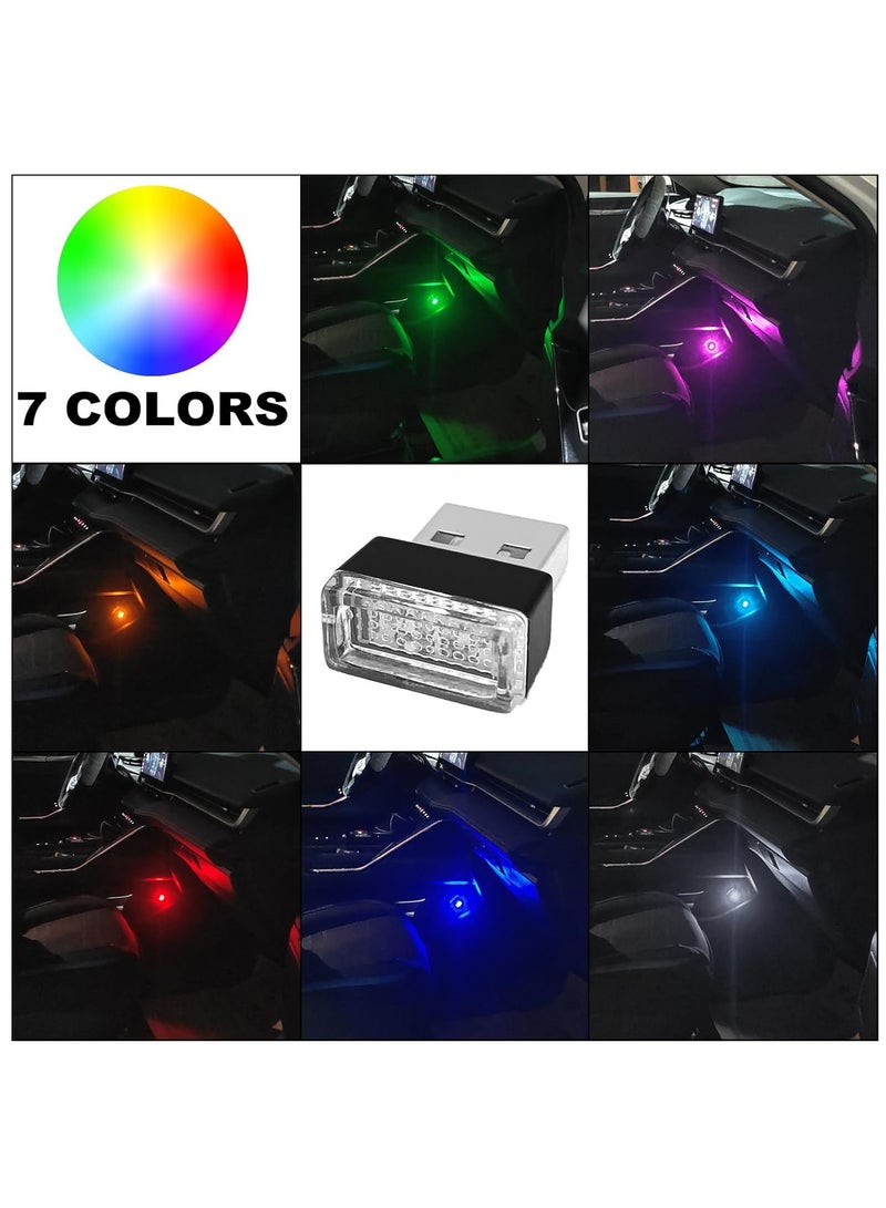 LAIAOCISI USB LED Car Decor Interior Atmosphere Lamp, Mini Night Ambient Lighting, Laptop Decoration Lighting(7 Colors) - Image 5