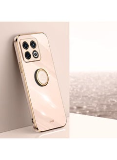 Case Cover For For OnePlus Ace Pro XINLI Straight Edge 6D Electroplate TPU Phone Case with Ring Holder(Pink)