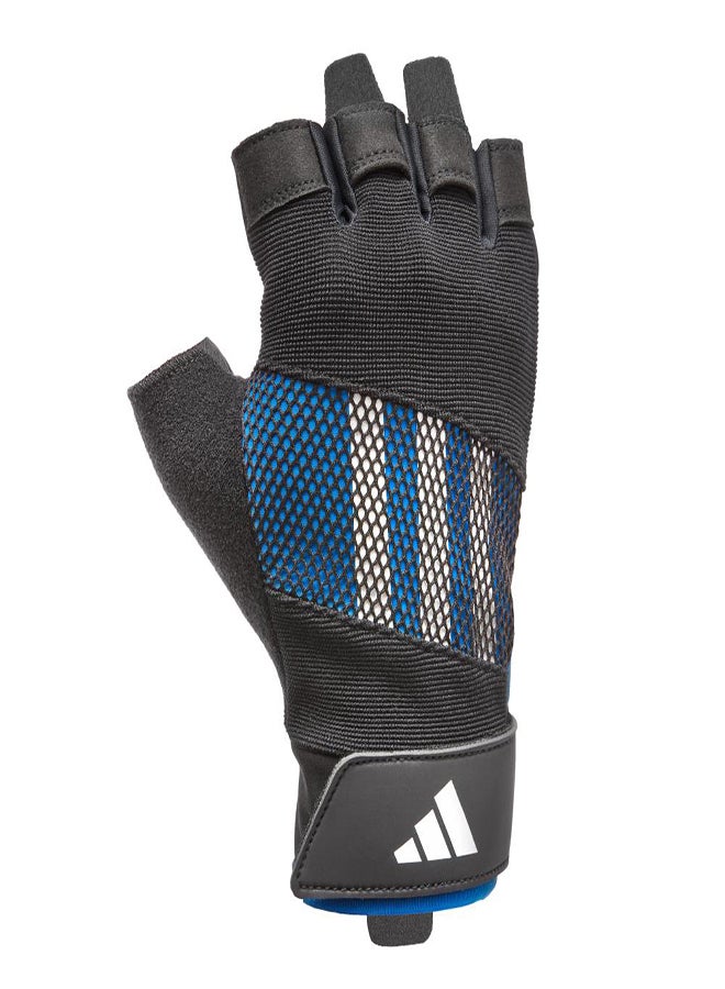 Adidas Performance Training Gloves Blue Size L Comfortable Grip for Strength & Cross Training - Image 2