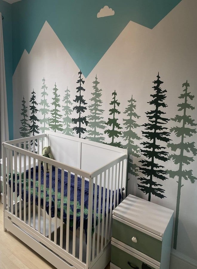 zosylley Large Pine Tree Stencils for Painting on Wood Fence 39” Giant Wall Stencils Skinny Tree Mural Draw Templates for Walls Window Furniture - Image 5