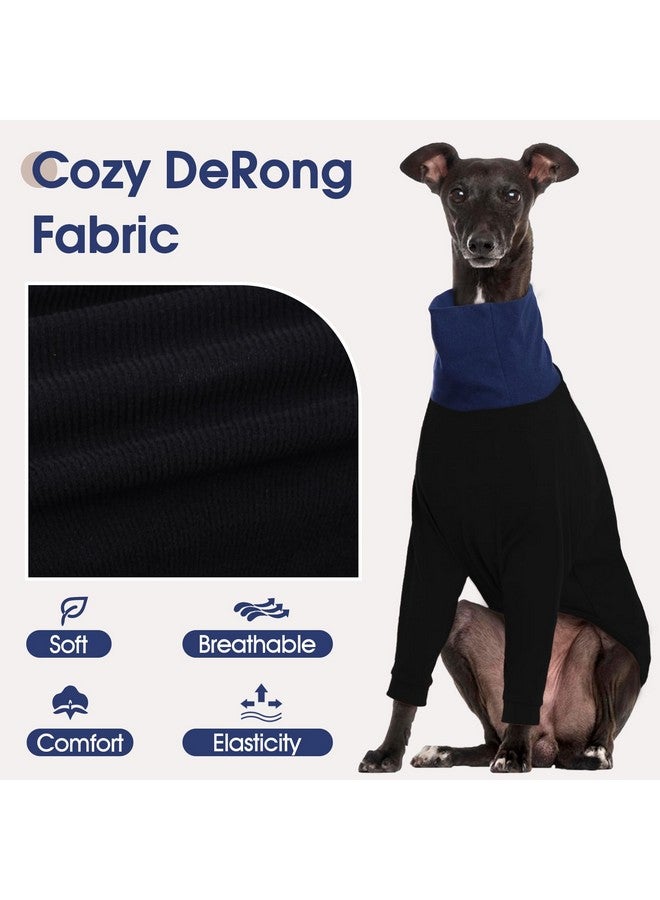 DENTRUN Italian Greyhounds Clothes Dog Cozy Sweater, Fluffy Fleece Jumper Soft Pyjamas For Greyhound-Shapped Whippet-Like Dogs, Turtleneck Warm Dog Lightweight Sweatshirt For Cold Weather  - Image 4