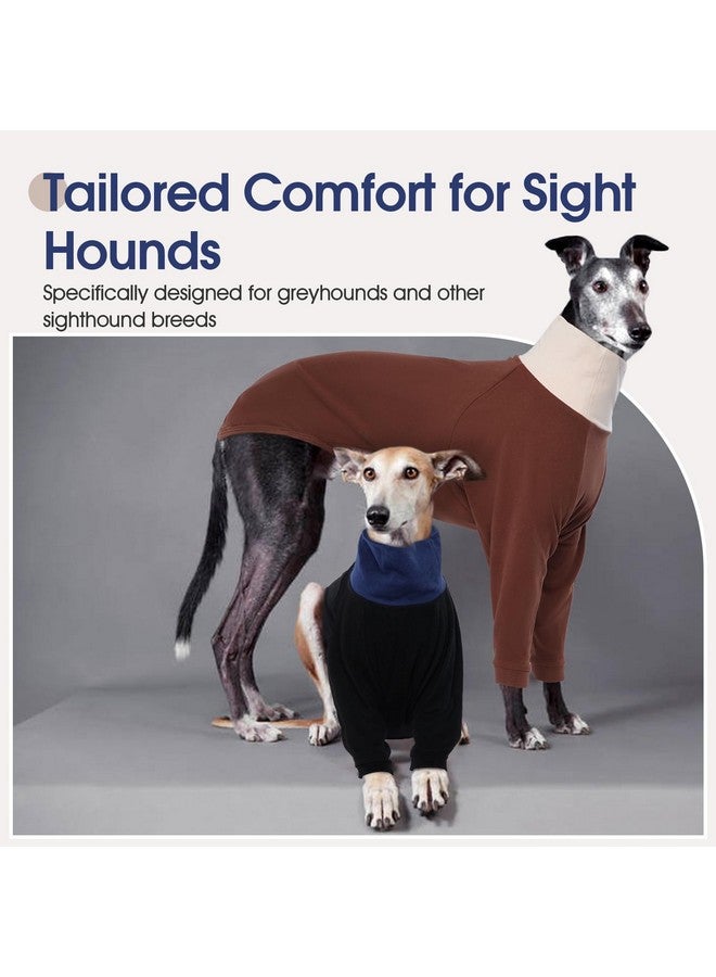 DENTRUN Italian Greyhounds Clothes Dog Cozy Sweater, Fluffy Fleece Jumper Soft Pyjamas For Greyhound-Shapped Whippet-Like Dogs, Turtleneck Warm Dog Lightweight Sweatshirt For Cold Weather  - Image 2