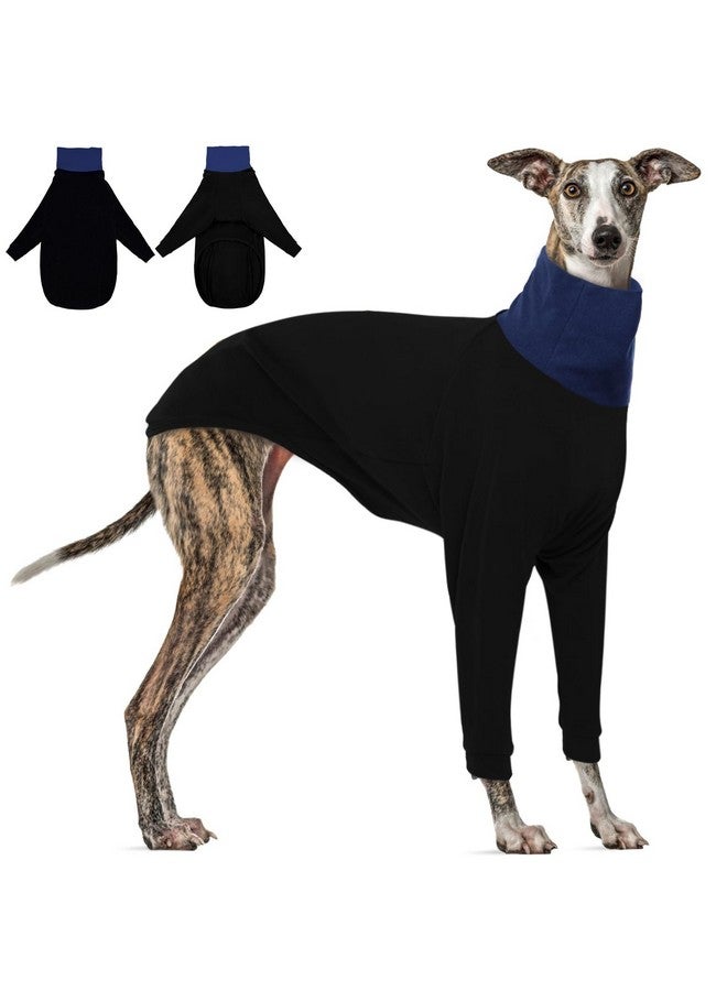 DENTRUN Italian Greyhounds Clothes Dog Cozy Sweater, Fluffy Fleece Jumper Soft Pyjamas For Greyhound-Shapped Whippet-Like Dogs, Turtleneck Warm Dog Lightweight Sweatshirt For Cold Weather  - Image 1