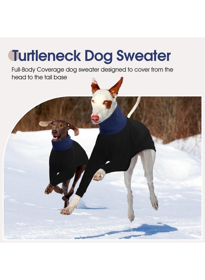 DENTRUN Italian Greyhounds Clothes Dog Cozy Sweater, Fluffy Fleece Jumper Soft Pyjamas For Greyhound-Shapped Whippet-Like Dogs, Turtleneck Warm Dog Lightweight Sweatshirt For Cold Weather  - Image 5