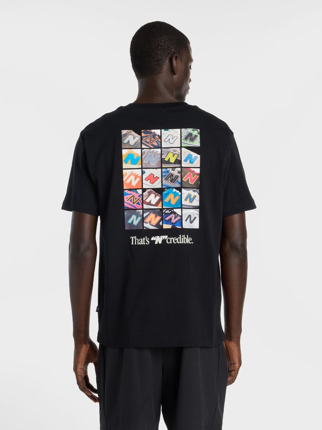 New Balance Black Printed Cotton T-Shirt - Image 4