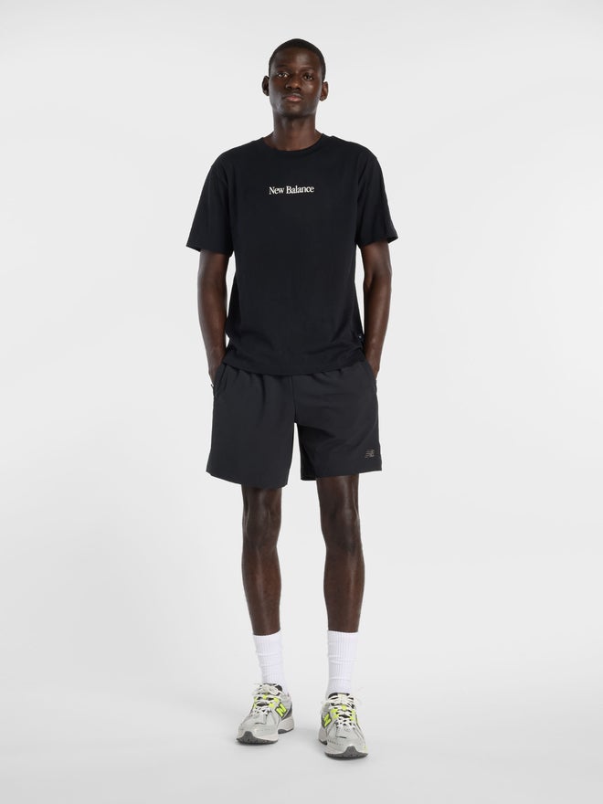 New Balance Black Printed Cotton T-Shirt - Image 1