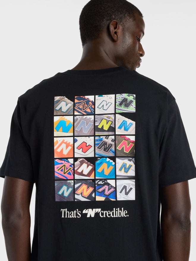 New Balance Black Printed Cotton T-Shirt - Image 5