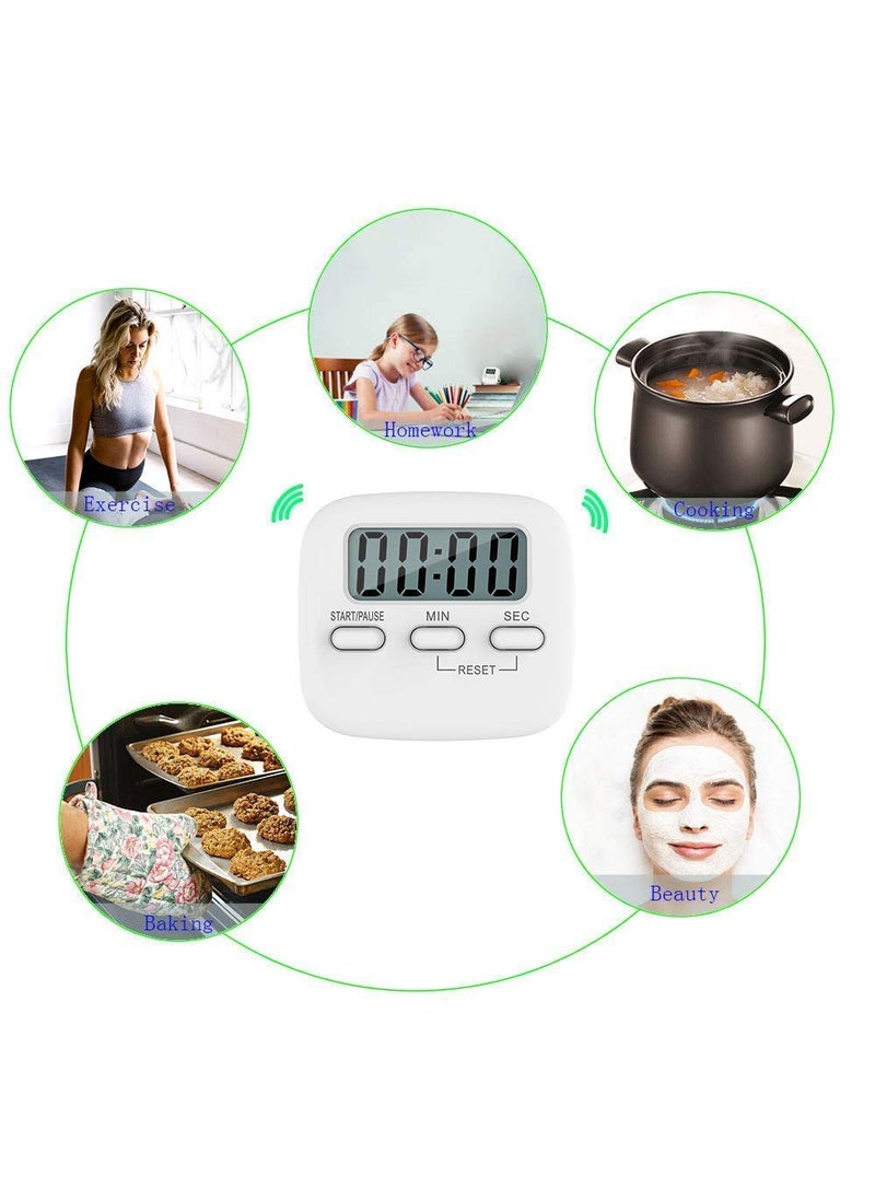 SGMSC SGMSC Digital Kitchen Timer Digital Kitchen Timer Magnetic Countdown Stopwatch Timer with Loud Alarm Back Stand Hanging Hole  - Image 2