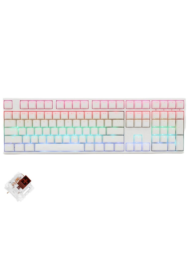 SKYLOONG GK108 RGB Mechanical Gaming Keyboard – Brown Switch Hot Swappable - Full RGB Software  - Image 1