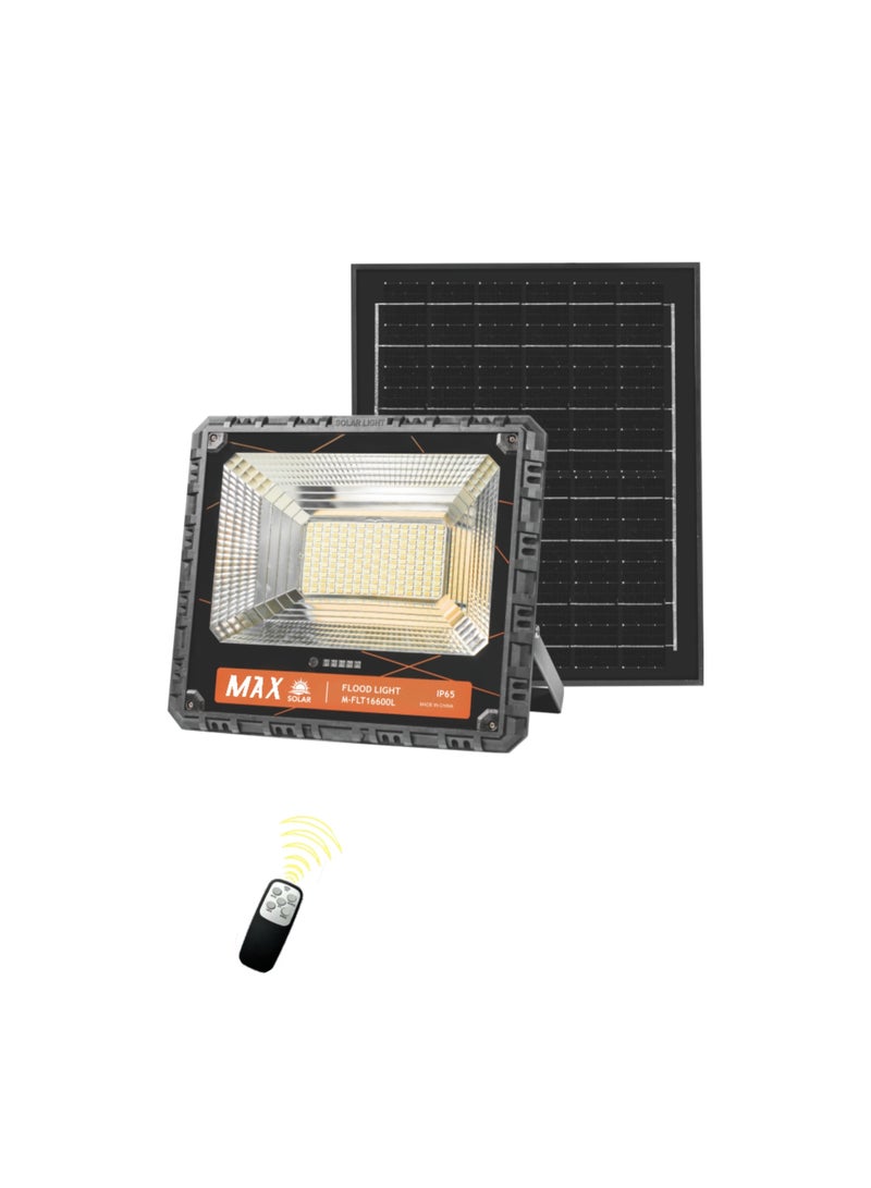 Max ضوء الفيضانات الشمسي 600 واط IP65 مع مؤقت وجهاز تحكم عن بعد - ساطع للغاية، ضوء أمان خارجي مقاوم للماء - Image 1