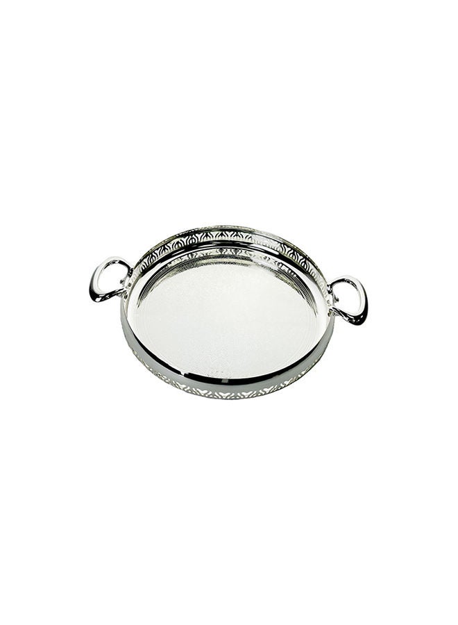 ZOLTEN Silverplated Medium Size Round Tray - Image 1