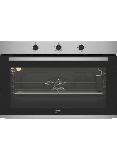 Cook Master Gas Built-in Oven - 90cm - Large Capacity 96 Liters - Cooling And Cooking Fans - Stainless Steel - BBWHT12106XS inox