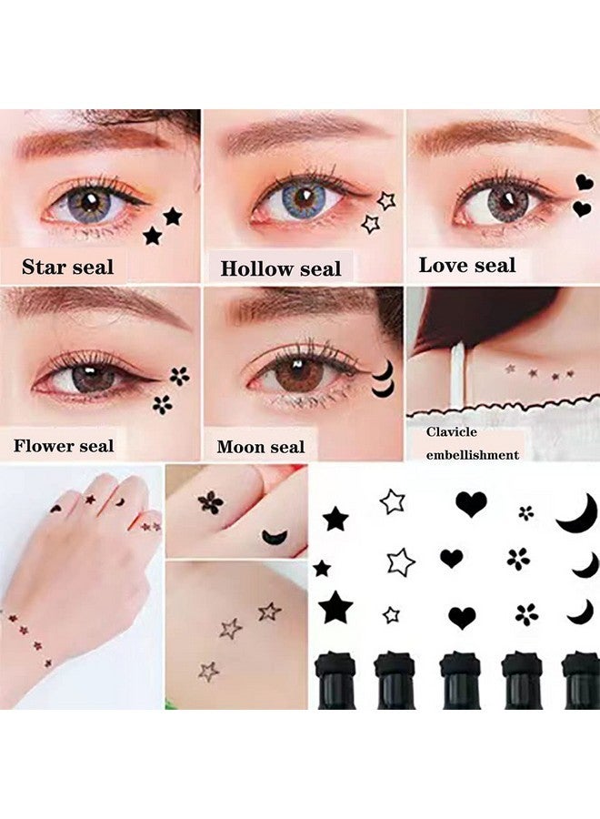 QUEMISS 2-in-1 Stamp Eyeliner Pen 4 PCS Waterproof Eyeliner, Smudge-Proof Winged Liner Stamps for Beginners, Quick & Precise Cat Eye Makeup Suitable for the Pursuit of Delicate of Women - Image 4