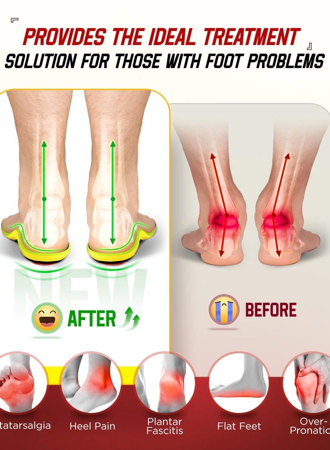 NEUPU نعل لداء الفاسيتي Plantar Fasciitis 240+ رطل للرجال والنساء، نعل مريح من فوم الذاكرة 100% مع دعم قوس مرتفع لتخفيف الألم وامتصاص الصدمات - Image 2
