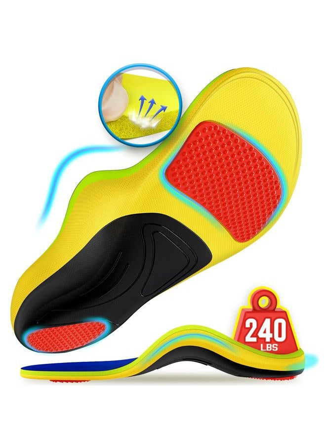 NEUPU نعل لداء الفاسيتي Plantar Fasciitis 240+ رطل للرجال والنساء، نعل مريح من فوم الذاكرة 100% مع دعم قوس مرتفع لتخفيف الألم وامتصاص الصدمات - Image 1