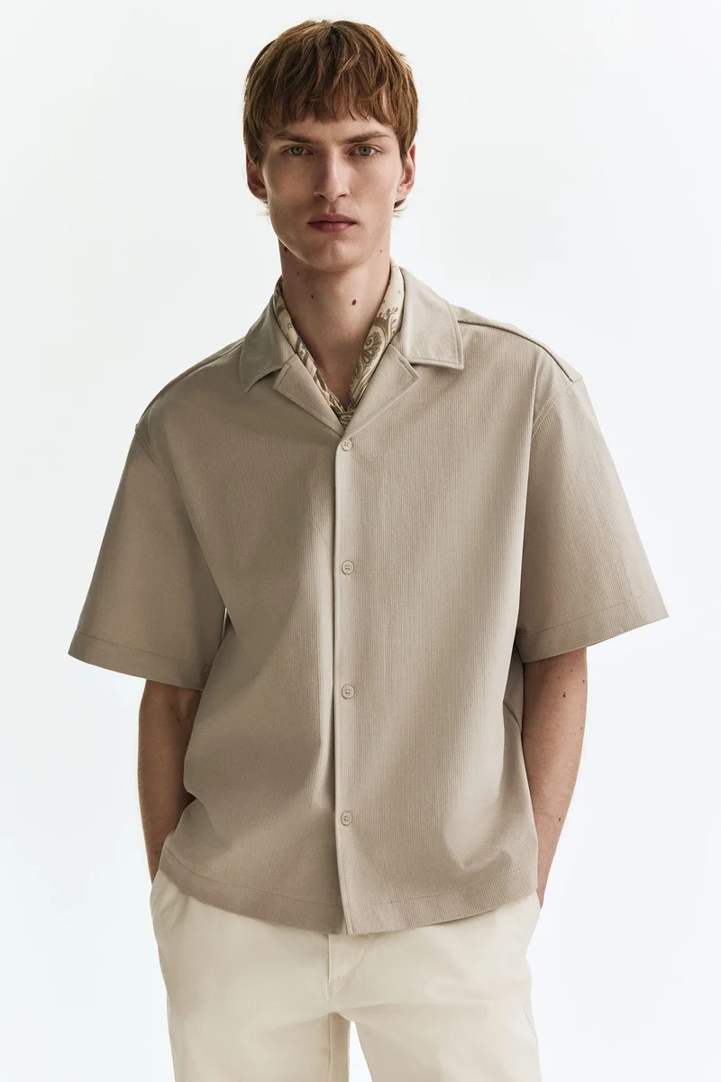 H&M Relaxed Fit Textured resort shirt