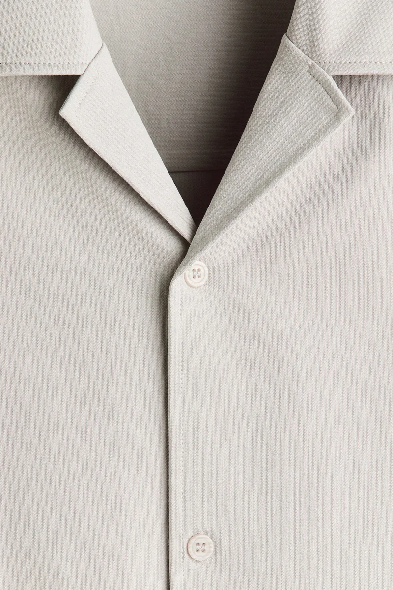 H&M  Relaxed Fit Textured resort shirt for Men | Best Price UAE