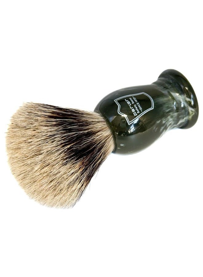 Parker Safety Razor Parker King Size Pure Badger Bristle Shaving Brush – Brush Stand Included - Overszied 24mm 3-Band-Badger Brush Knot - Generates a Giant Lather - Image 3