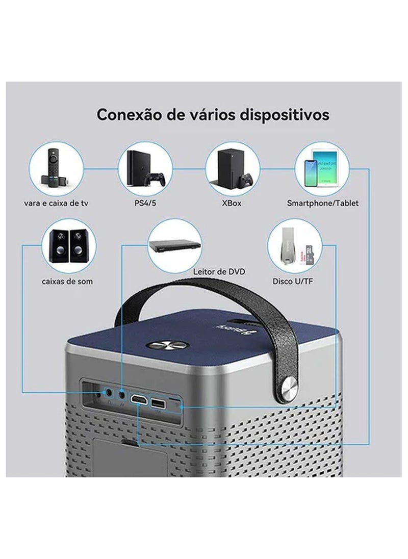 Blulory - Blulory T3 Movie 3D Projector 4K Full HD 1080P Native Cinema Beamer Android WiFi Projector For Outdoor Movies Support Android - Image 1