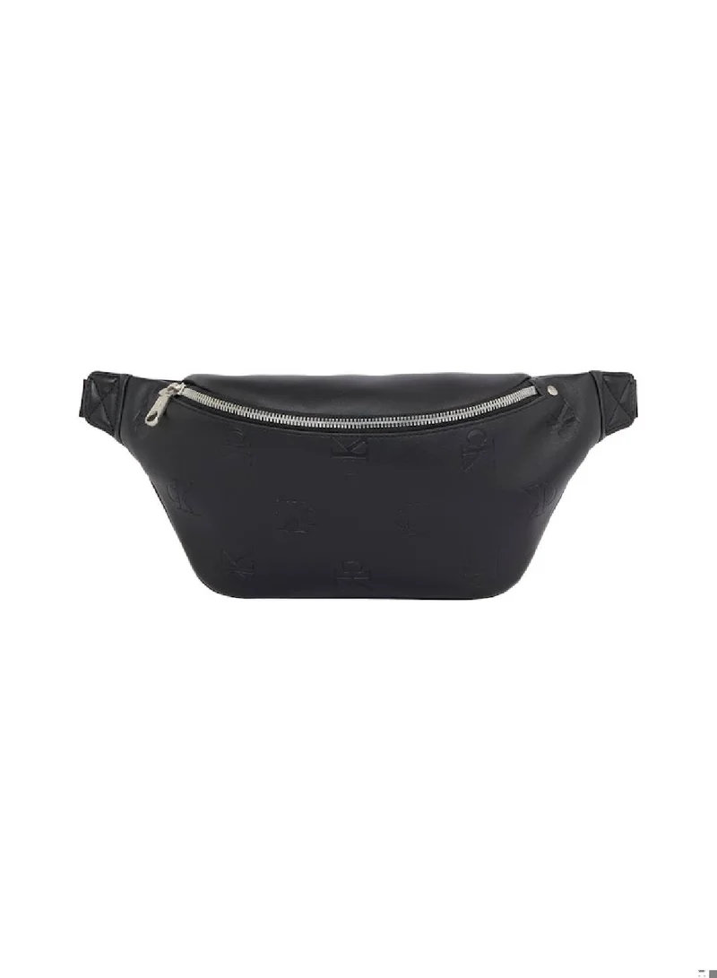Calvin Klein Jeans Men's All Over Print Waistbag, Black - faux leather