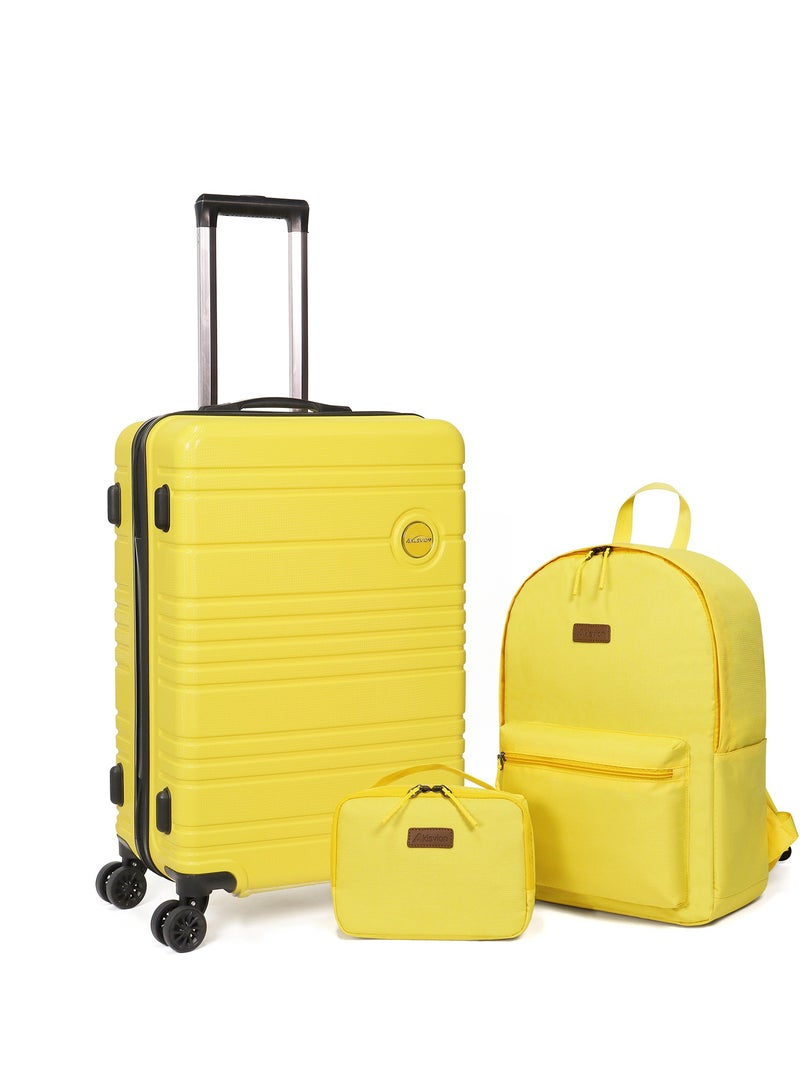 Aklsvion Luggage Set 3-Piece 24-Inch Spinner Suitcase, Backpack & Toiletry Bag - Durable Travel Set with Built-In TSA Lock, 360-Degree Spinner Wheels, and Smooth Zippers - Image 2