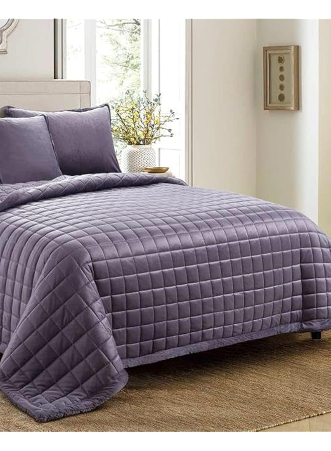 erorex Soft Cozy Velvet Sherpa Fleece Reversible Winter Comforter Set Size 220 - Image 3