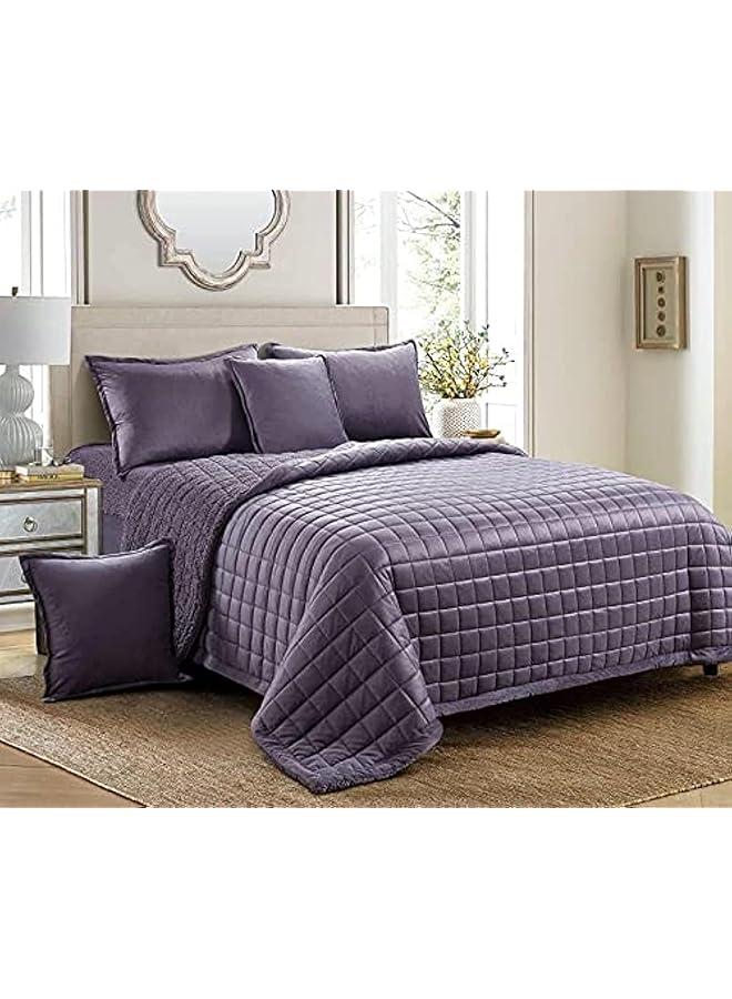 erorex Soft Cozy Velvet Sherpa Fleece Reversible Winter Comforter Set Size 220 - Image 1