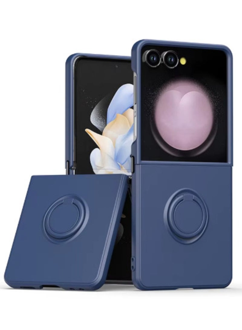 Samsung Galaxy Z Flip 7 Case Soft Thermoplastic polyurethane with 360 Rotatable Ring Holder Kickstand Fashion Magnetic Car Mount Shockproof and Anti-Fall Protection Cover  - Image 1