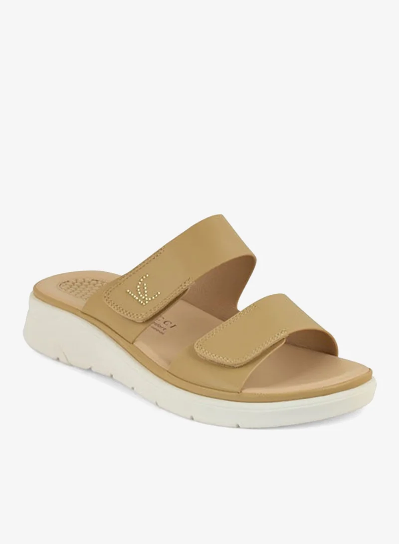 فينتشي صنادل إسفين متعددة الأشرطة للنساء