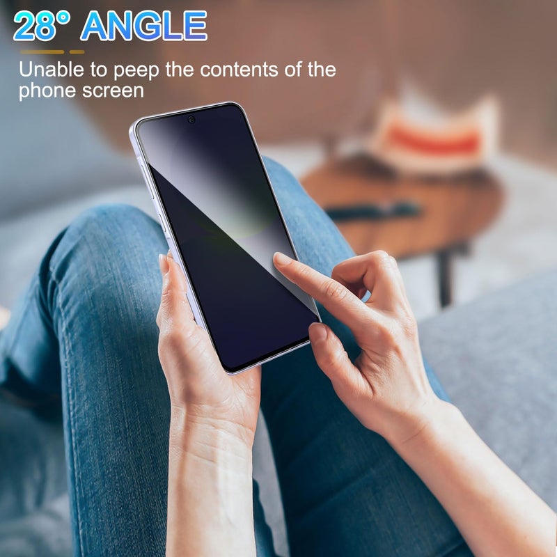 Lokyoo 2 Pack Privacy Screen Protector for Samsung Galaxy A36 5G[Anti-Spy Tempered Glass], Ultra HD, Anti-Scratch, Bubble-Free, Easy Install 9H Protective Glass for Galaxy A36 - Image 3