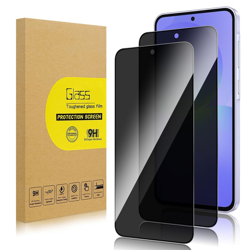 Lokyoo 2 Pack Privacy Screen Protector for Samsung Galaxy A36 5G[Anti-Spy Tempered Glass], Ultra HD, Anti-Scratch, Bubble-Free, Easy Install 9H Protective Glass for Galaxy A36 - Image 1