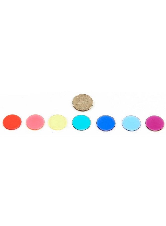 Hygloss Products Inc 100Pk Chipsplastic Color Bingo Supplies Discs For Counting Game Tokens Markerstranslucent 7/8" Diameter 100 Pcs - Image 3